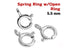 Sterling Silver Spring Ring Clasps, Open Ring Attached,5.5 mm  (SS/840/5.5O)